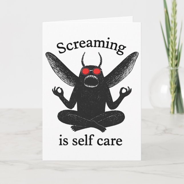 Carte Hurlement est l'auto-préservation Drôle Mothman Ze (Devant)