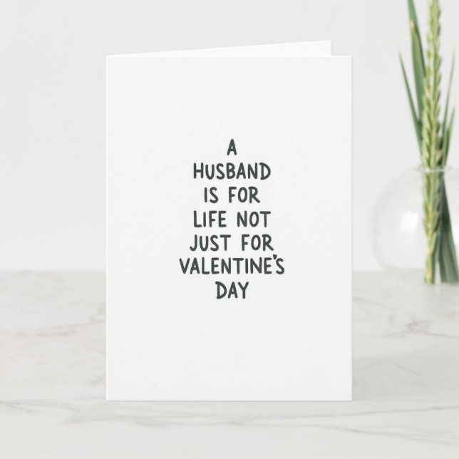 Carte Husband Forever Not Just Valentines Card (Devant)