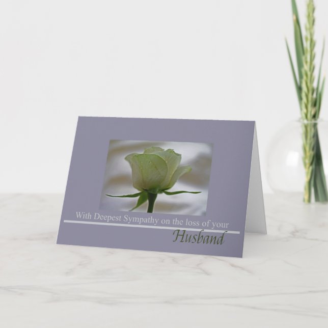 Carte Husband loss Rose sympathy Card (Devant)