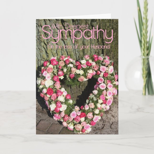 Carte Husband loss Rose sympathy Card (Devant)