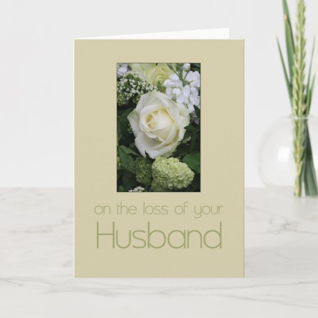 Carte Husband loss Rose sympathy Card (Devant)