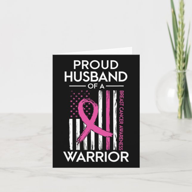 Carte Husband Of A Warrior Breast Cancer Awareness Suppo (Devant)