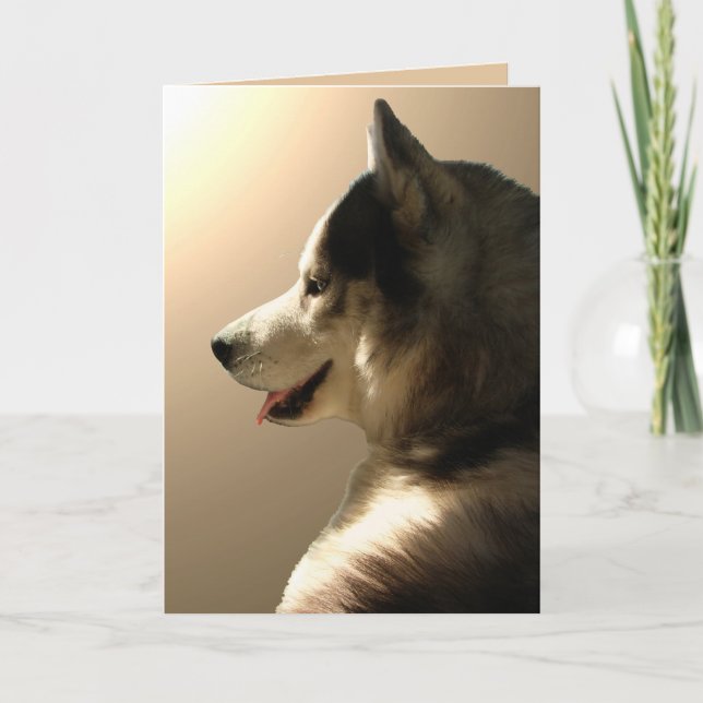 Carte Husky Carte Malamute Alaskan Personnalisée (Devant)