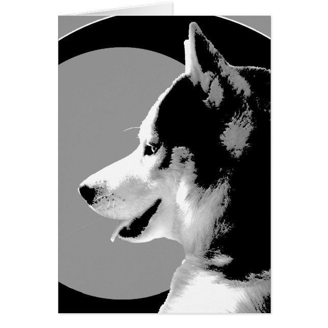 Carte Husky Sibérienne / Carte Malamute Alaskan (Devant)