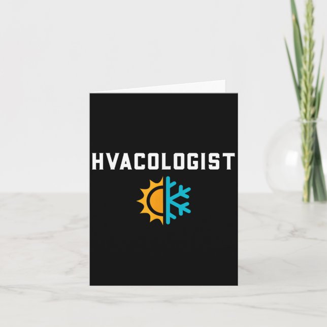 Carte Hvac Tech Cadeaux Shirts Co. - Drôle Hvac Tech Eng (Devant)