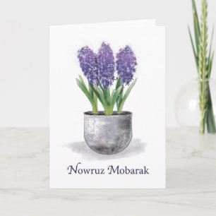 Carte Hyacinthe de Nouvel An persan apportant la paix