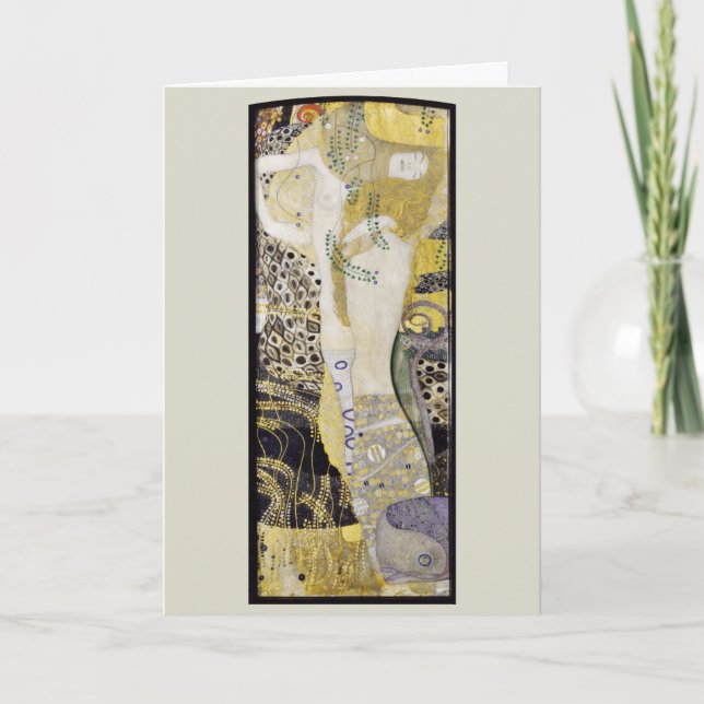 Carte Hydra (alias  Serpents d'eau I) de Gustav Klimt (Devant)