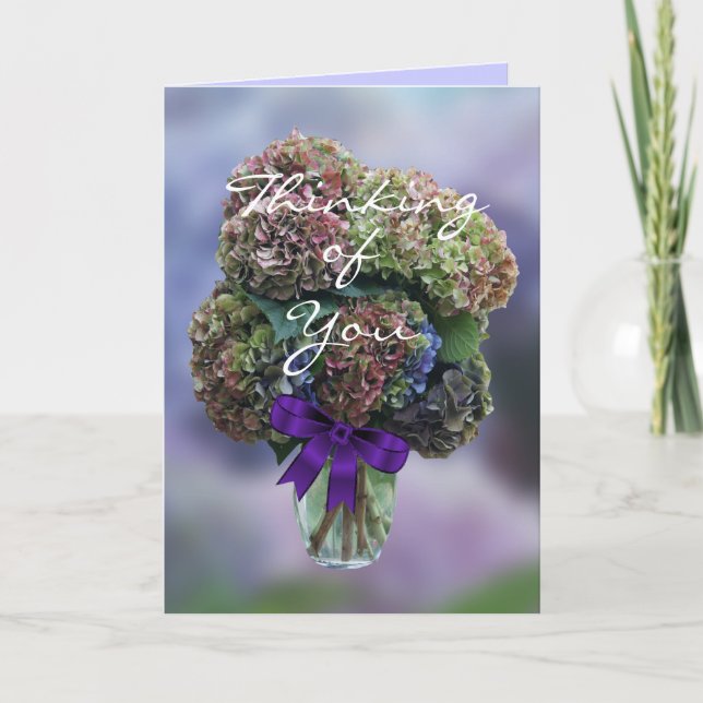 Carte Hydrangea 2385 dans Vase- personnaliser à toute oc (Devant)