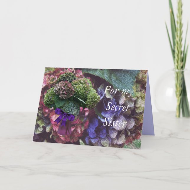 Carte Hydrangea 5414- customisez toute occasion (Devant)