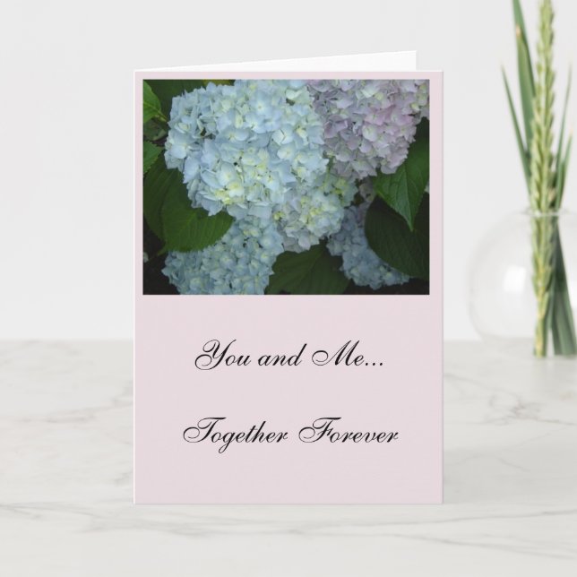Carte Hydrangea Anniversaire (Devant)