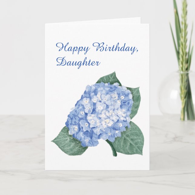Carte Hydrangea Bouquet Fille Anniversaire (Devant)