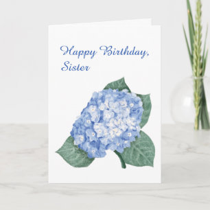 Carte Hydrangea Bouquet Soeur Anniversaire