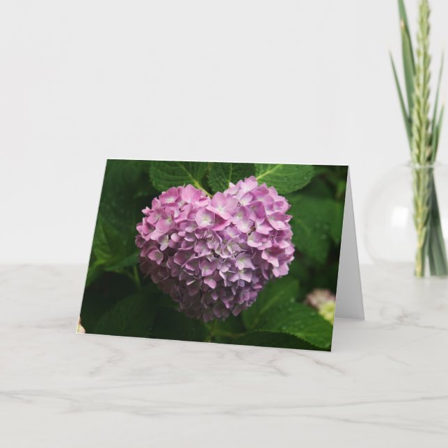 Carte hydrangea heart (Devant)