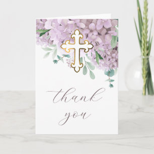 Carte Hydrangea Rose Sainte Croix Religieux Merci
