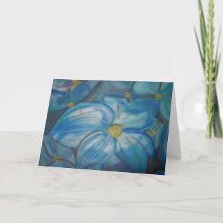 Carte Hydrangée bleue