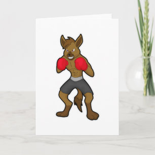 Carte Hyena à la boxe avec gants de boxe