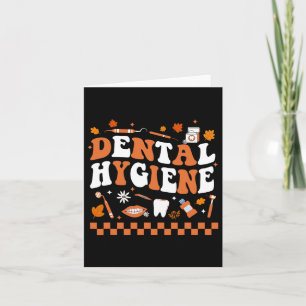 Carte Hygiène Dentaire Rétro Groovy Hygiéniste Dentiste