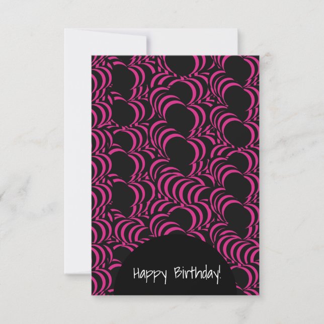 Carte Hypnotique Violet Vert Joyeux Anniversaire Toute O (Devant)