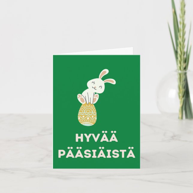 Carte Hyvää Pääsiäistä, Pâques joyeuses en Finlande (Devant)