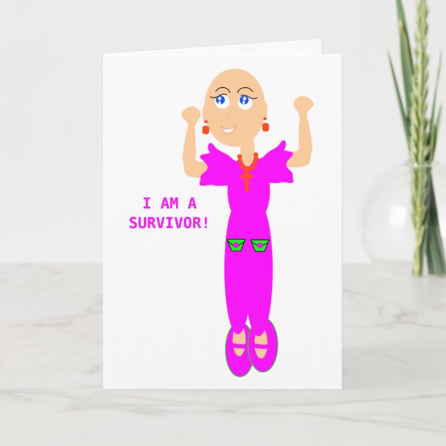 Carte I Am A Survivor Greeting Card. (Devant)