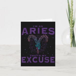 Carte I Am An Aries Zodiac Sign Graphic Art Ram Horoscop