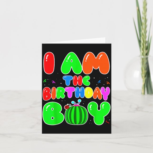 Carte I Am The Birthday Boy Funny Watermelon Birthday Fa (Devant)