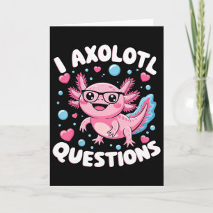 Carte I Axolotl Questions Chemise Enfants Axolotl Noël