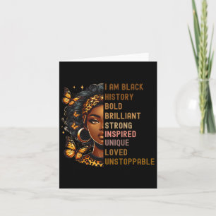 Carte I Black Woman Beautiful Magic Intelligent Black