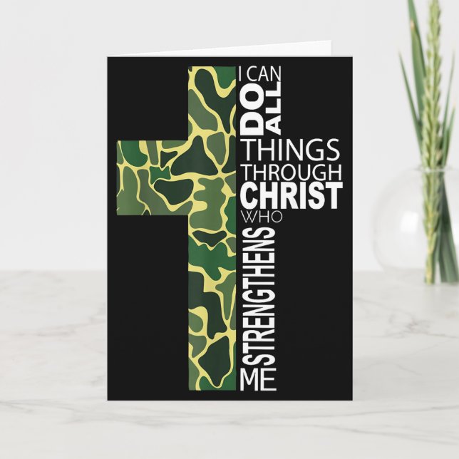 Carte I Can Do All Things Through Christ Who Strengthens (Devant)