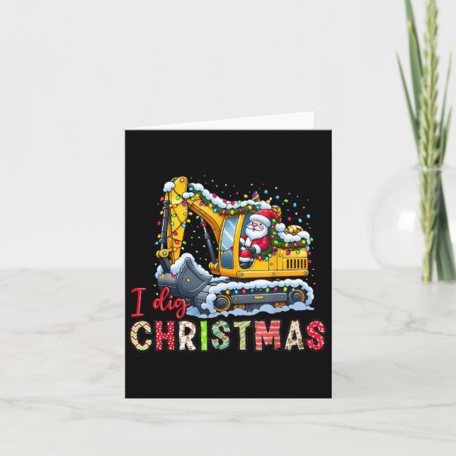 Carte I Dig Christmas Backcute Ss Cute Ss Loader Père No (Devant)