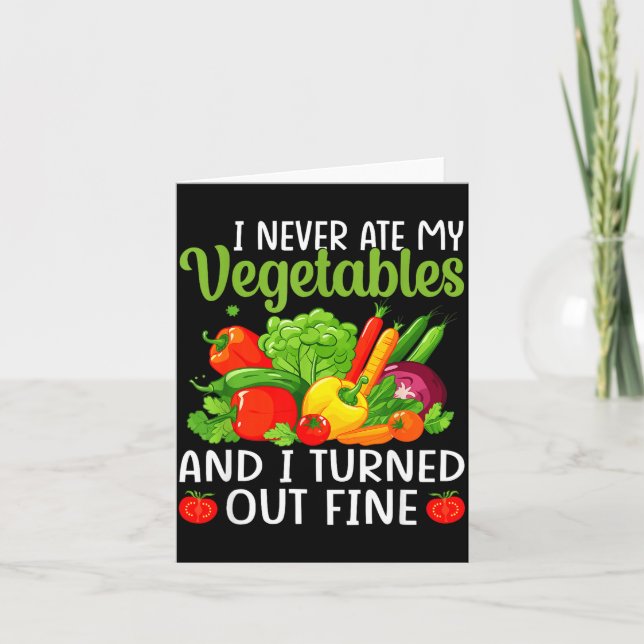 Carte I Don't Eat Anything Vegetables Funny Vegetarian S (Devant)