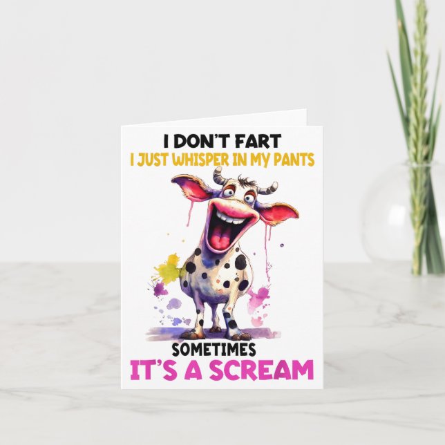 Carte I Don't Fart I Just Whisper In My Pants It's A Scr (Devant)