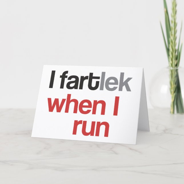 Carte I FARTlek quand je cours © - Funny Runner thème Ca (Devant)