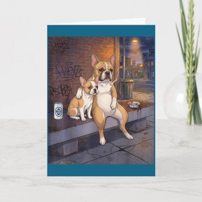 Carte I Got That Dog In Me Funny French Bulldog Smoking  (Devant)