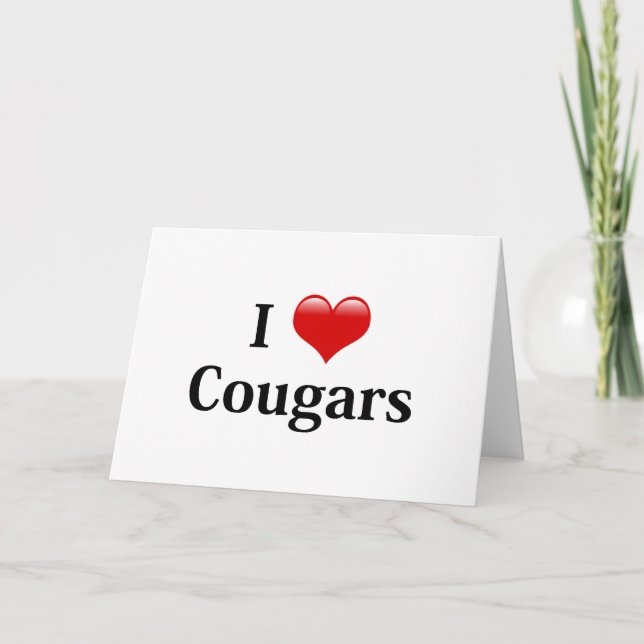 Carte I Heart Cougars (Devant)