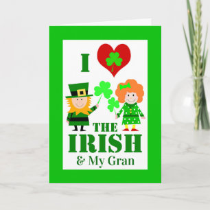 Carte I Heart Love the Irish and My Gran St. Patrick's