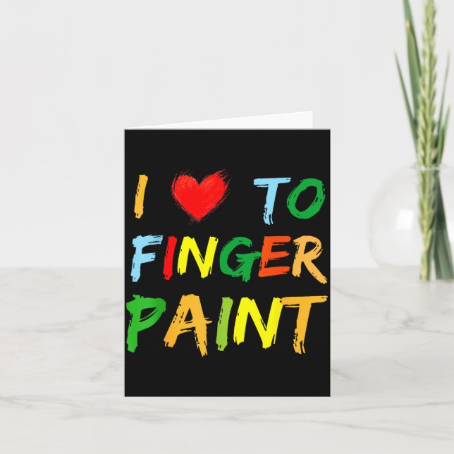 Carte I Heart Love To Finger Paint I'm Paint Cute Couple (Devant)