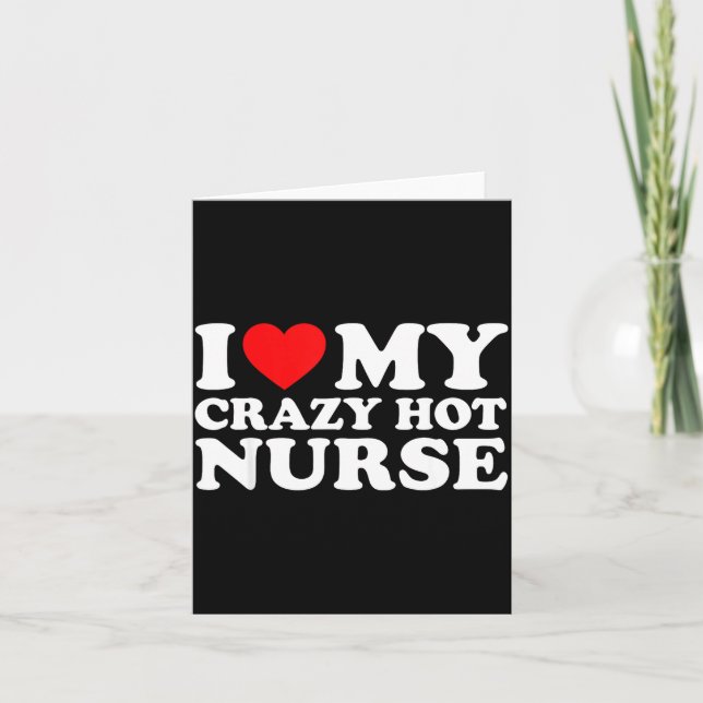 Carte I Heart My Nurse Husband Wife Funny Matching Coupl (Devant)