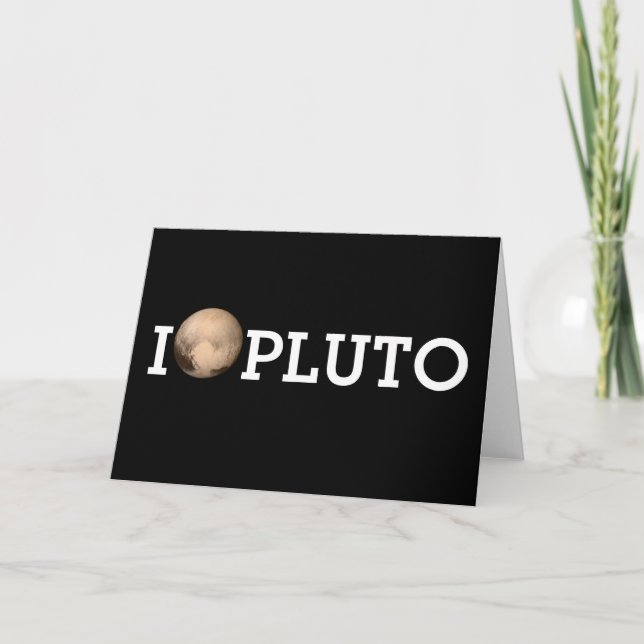 Carte I Heart Pluto New Horizon Greeting Card (Devant)