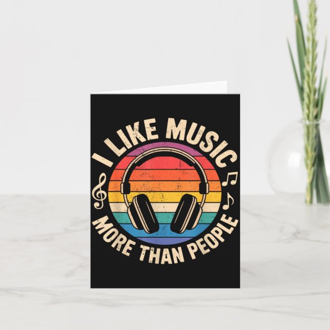 Carte I Like Music More Than People Funny Musicians Sayi (Devant)