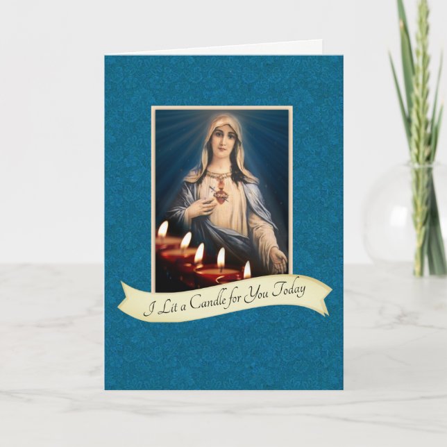 CARTE I LIT PAR BOUGIE POUR VOUS AUJOURD'HUI MARY (Devant)