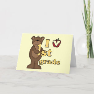 Carte I Love 1st Grade Tshirts et cadeaux
