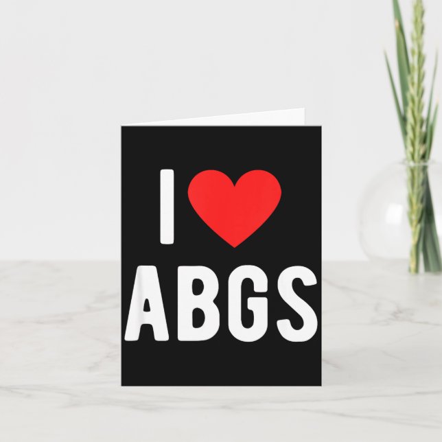 Carte I Love Abgs Cute Heart Graphic Valentines Day  (Devant)