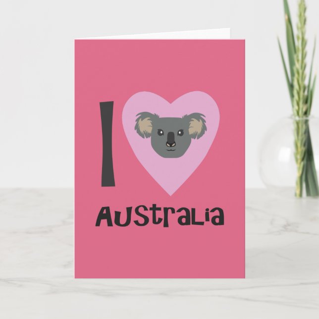 Carte I Love Australia (Devant)