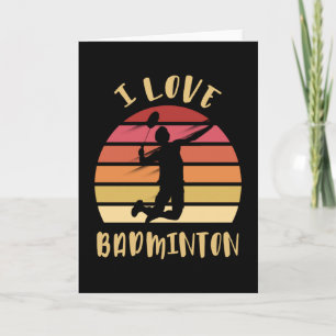 Carte I Love Badminton Jump Smash
