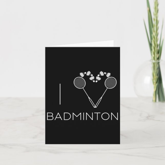 Carte I Love Badminton Team Player Coach (Devant)