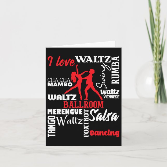 Carte I Love Ballroom Dancing - Dance Instructor Pair Ch (Devant)