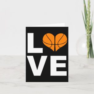 Carte I Love Basketball Sports Athlete Player Cadeau