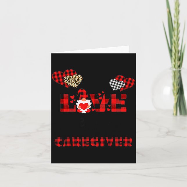 Carte I Love Being A Caregiver Flannel Gift Valentine's  (Devant)