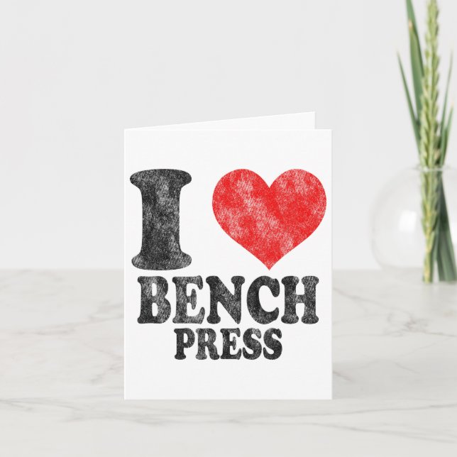 Carte I Love Bench Press Vintage (Devant)